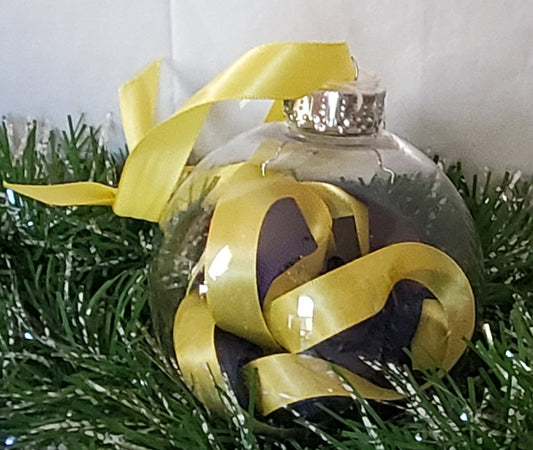 Navy Blue/ Yellow Ornament