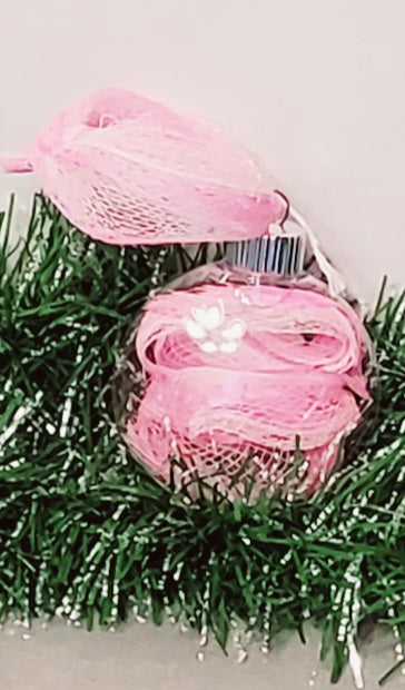 Pink and White Ornament