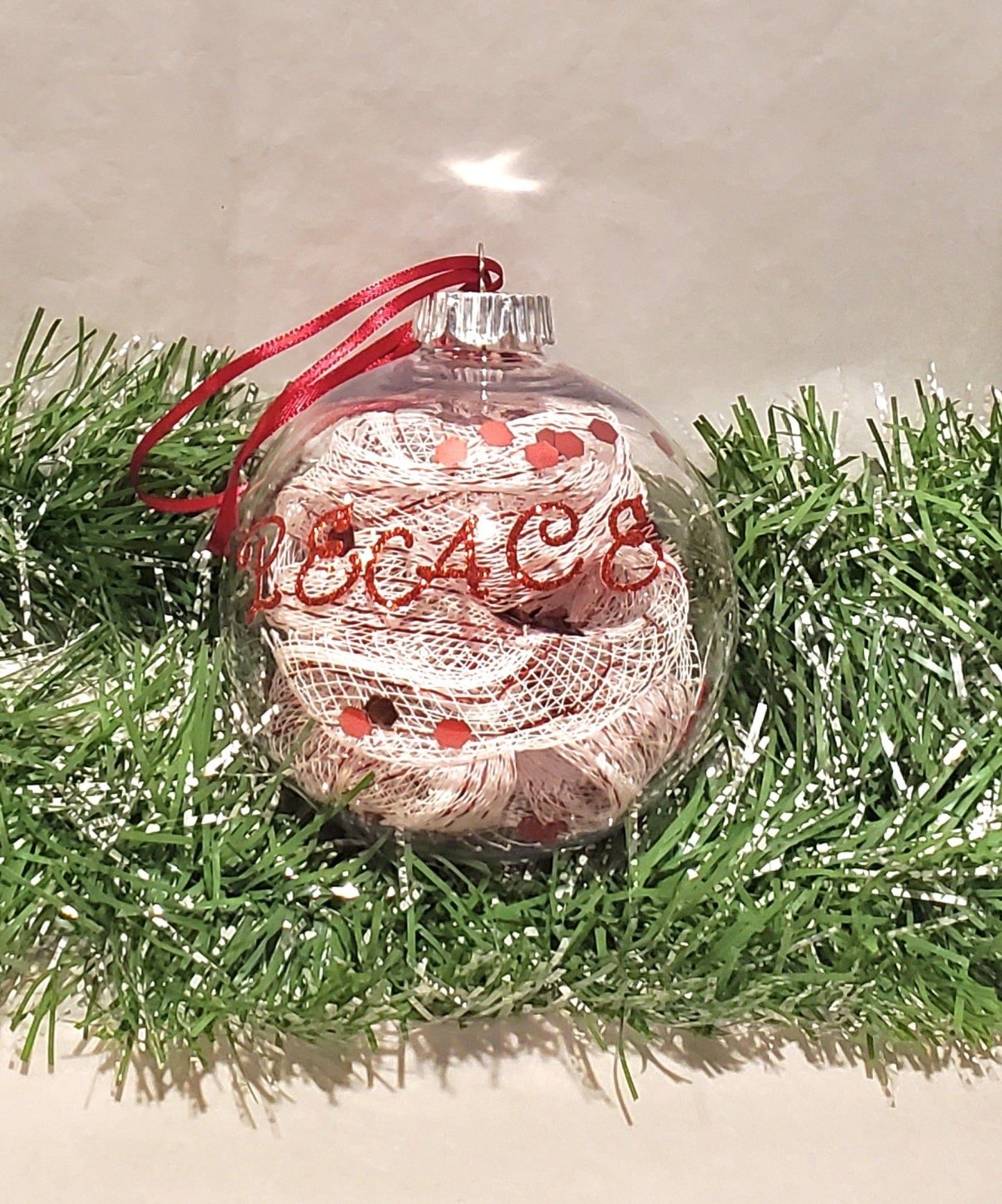 White/Red Ornament
