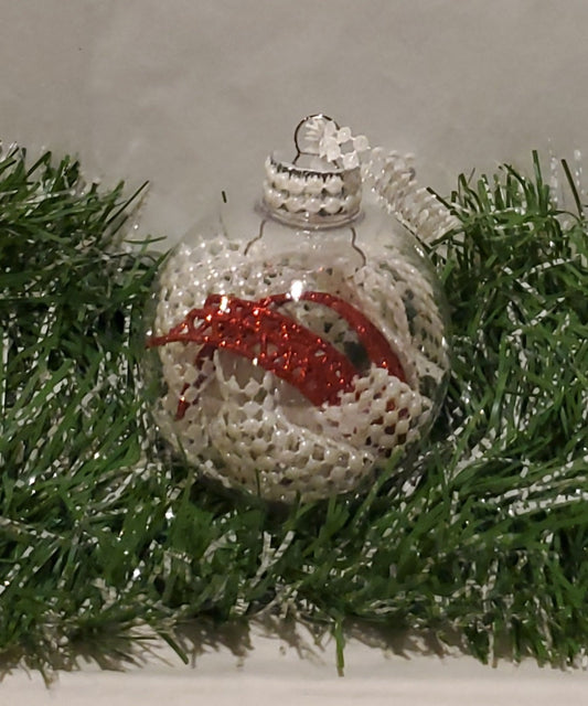 Red/White Pearl Ornament