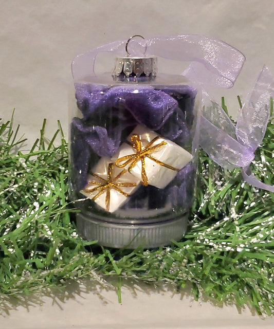 Purple Present Ornament