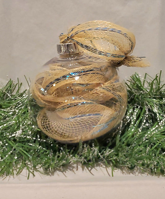Blue/Sand Brown Ornament