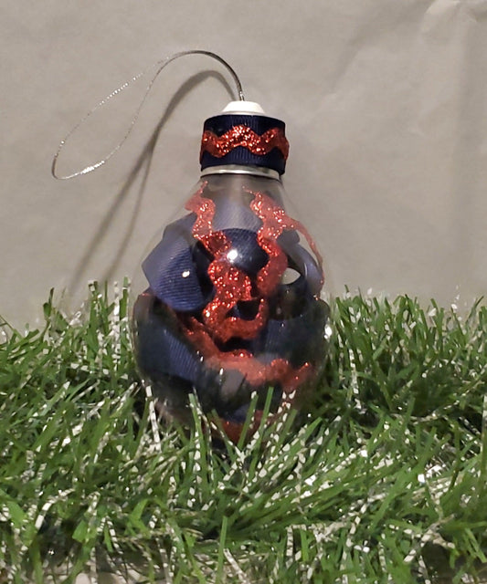 Navy Blue/Red Diamond Ornament