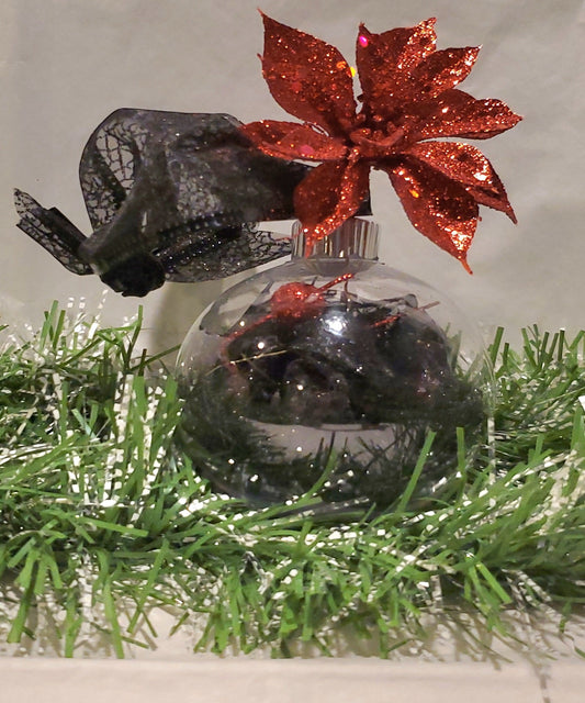 Red/Black Flower Ornament